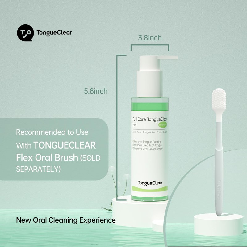 Tongueclear Tongue Cleaner Gel | Fresh Mint Tongue Cleaning Paste | Bad Breath and Halitosis | Mouth Odor Eliminator | Use with Tongue Brushes & Scrapers (2 Pack)…