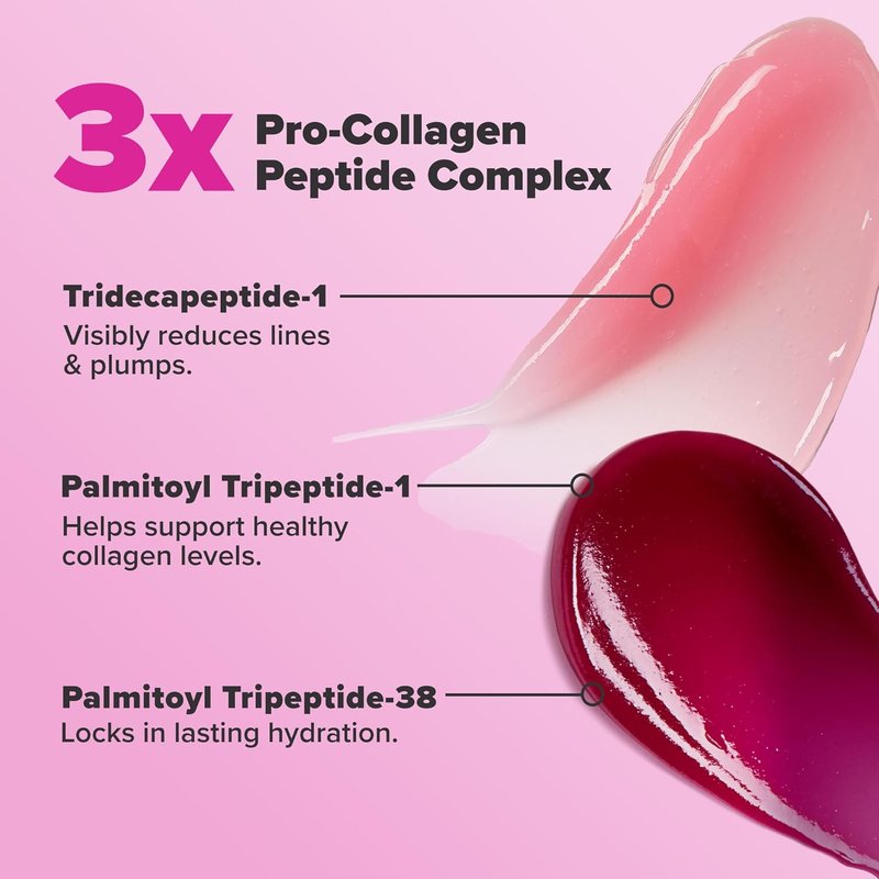 Peptide Plumping Gloss Balm Duo - Pro-Collagen Hydrating Lip Balm Set | Clear & Tinted, Sheer Finish