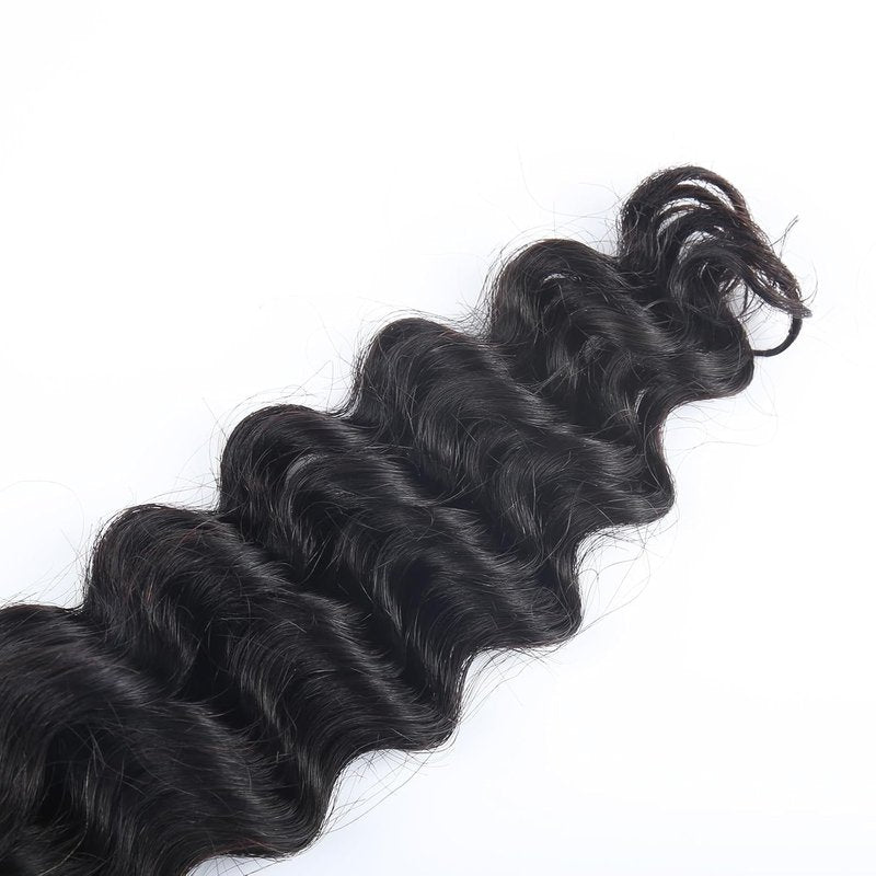 Odir 20 Inch Deep Wave Bulk Human Hair - 100% Unprocessed Brazilian Curly Extensions | 2 Bundles, 100g for Boho Braids