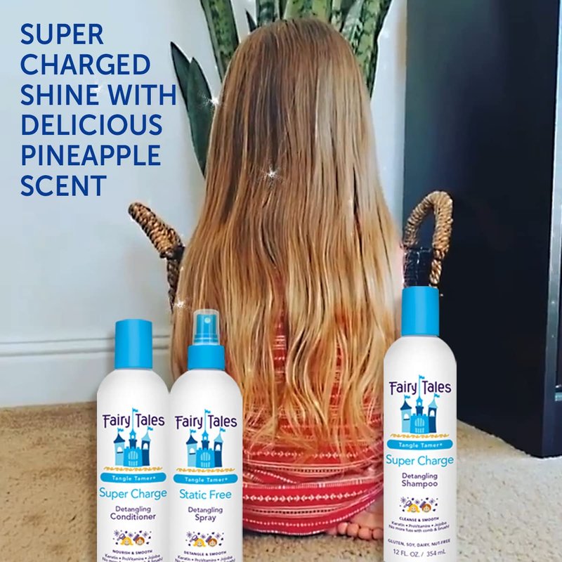 Fairy Tales Tangle Tamer Super Charge - Kids Detangling Conditioner | Paraben-Free, Sulfate-Free, 32 oz