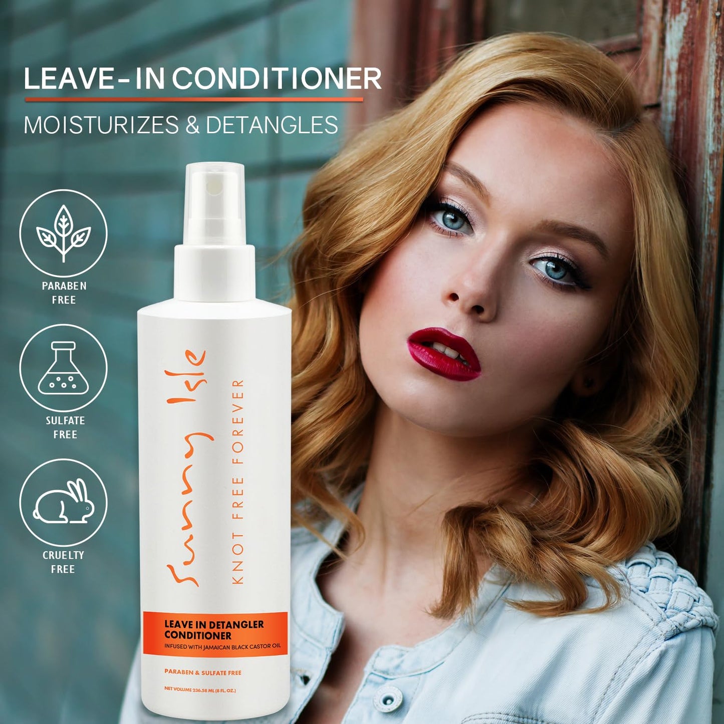 Jamaican Black Castor Oil Leave-In Detangler & Conditioner - 8oz | Moisturizes, Softens & Eliminates Frizz