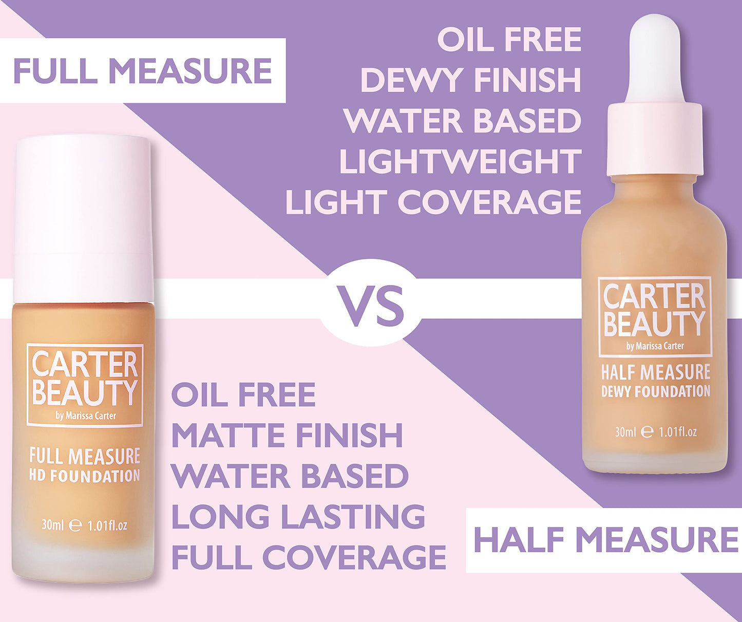 Carter Beauty By Marissa Carter Half Measure Dewy Foundation - Water-Based, Light-To-Medium Sheer Finish - Vegan And Cruelty Free, Paraben And Sulfate Free - Shortbread - 1.01 OZ
