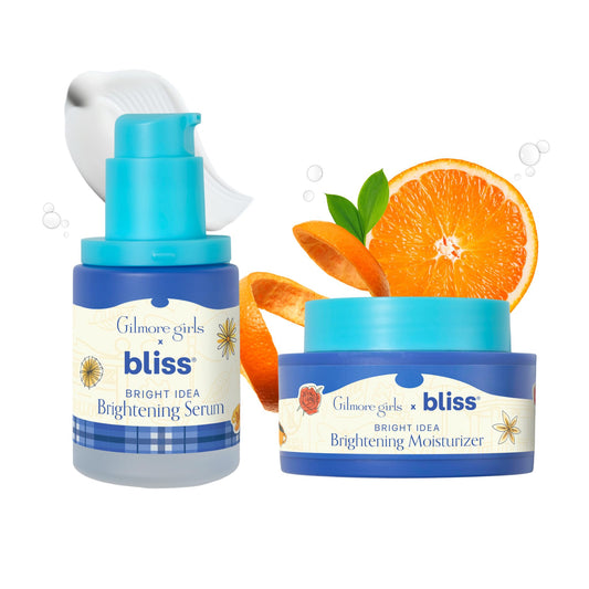 Gilmore Girls x Bliss Bright Idea Vitamin C Skincare Duo with Brightening Serum for Dark Spots and Brightening Plumping Daily Moisturizer