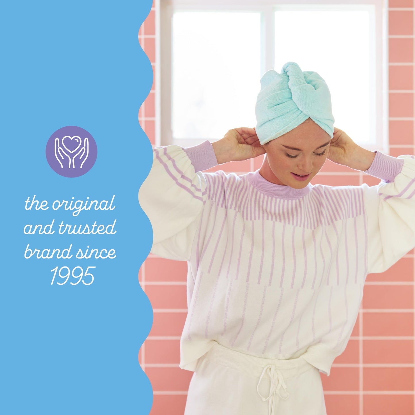 Turbie Twist 4-Pack Microfiber Hair Towel for Beauty, Travel, Gifting - Hair Wrap Turban for Straight, Wavy & Curly Hair - Premium Personal Care - Pink, Purple, Blue & Aqua