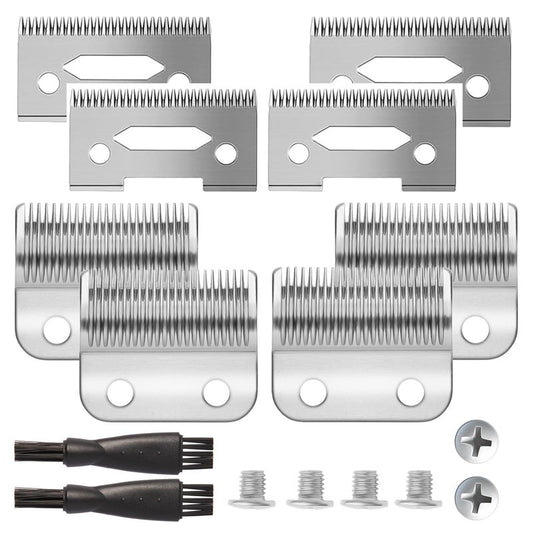 ZZYZSFUS 4 Pack Professional Replacement Clipper Blades,Precision 2 Holes Adjustable Hair Clipper Parts Blade for 5-Star Senior, Magic Clip, Reflections Senior