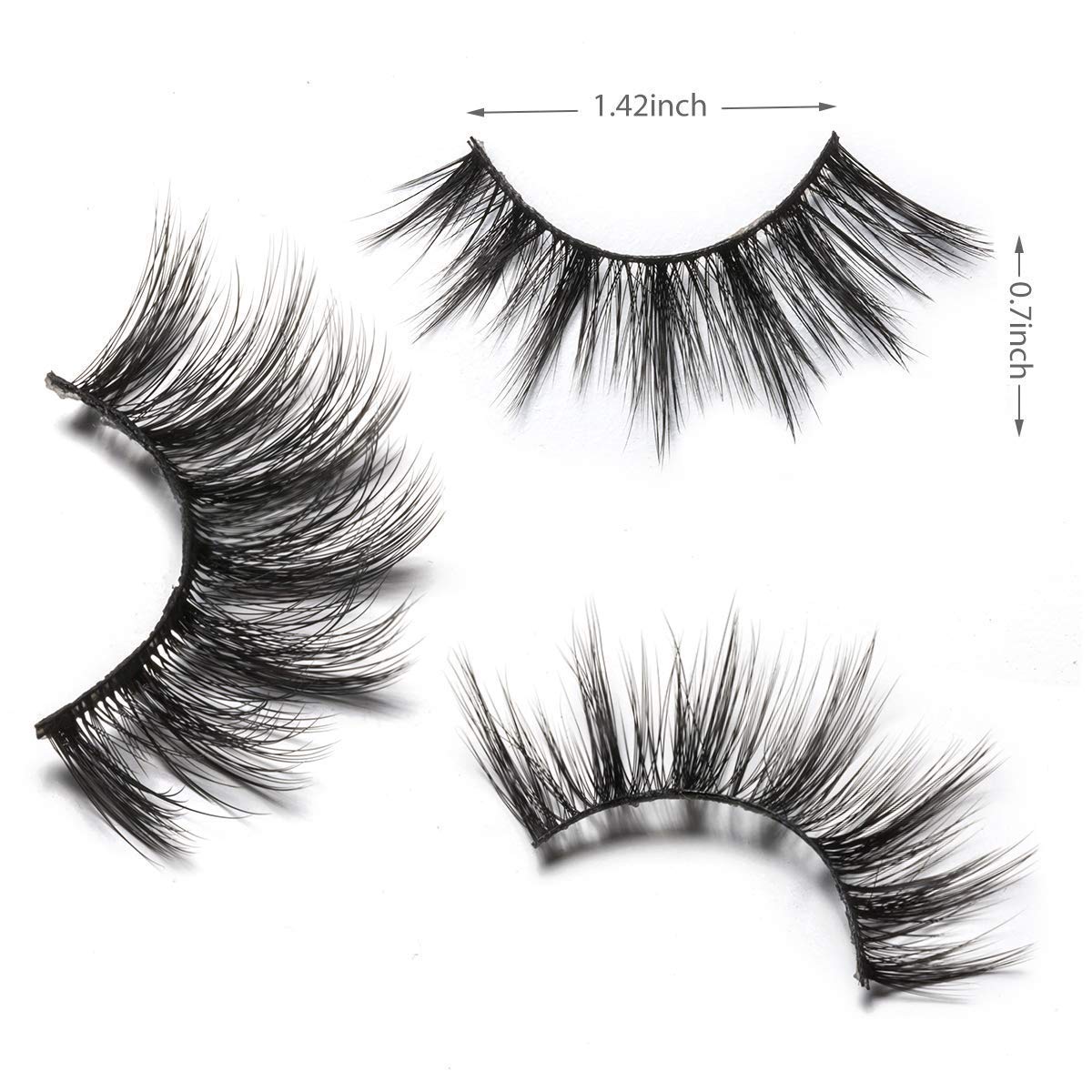 DYSILK Mink Eyelashes Faux 6D Natural Volume False Eyelashes 5 Pairs and Mink Lashes Faux 10 Styles Mixed Fake Lahses