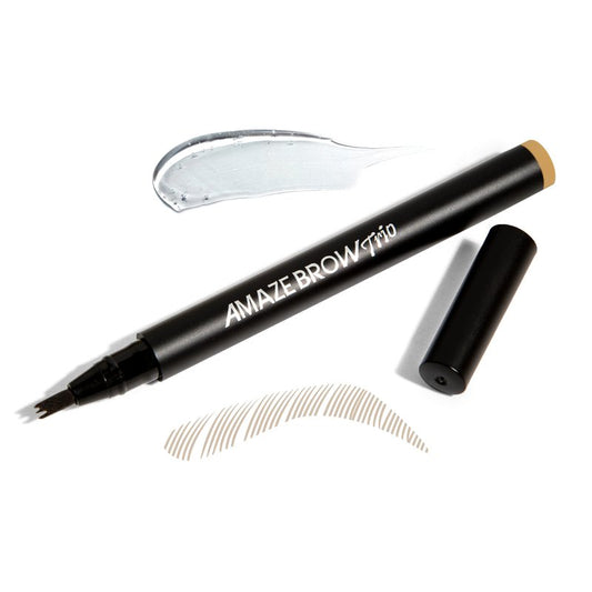 MasterGlam Amaze Brow 2-in-1 Growth Serum and Tint Pen, Waterproof & Long-Lasting, Light to Medium