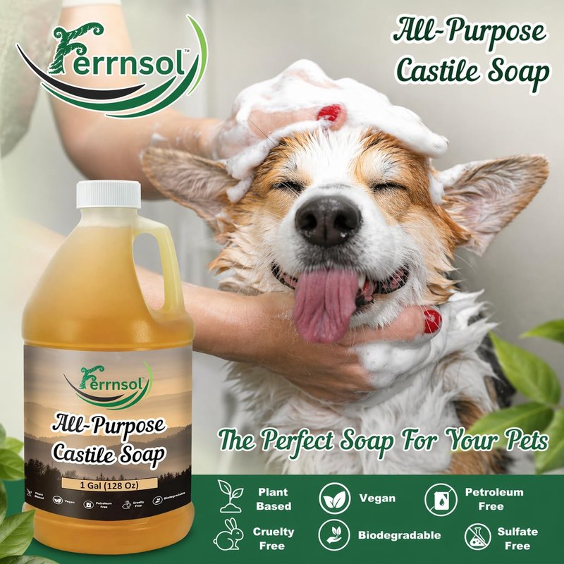 AP Castile Soap Liquid (1 Gallon) – Unscented, Fragrance-Free, Refill – Natural All-Purpose Soap for Home, Hands, and More – Gentle, Non-Toxic formula – 128oz - Made in USA