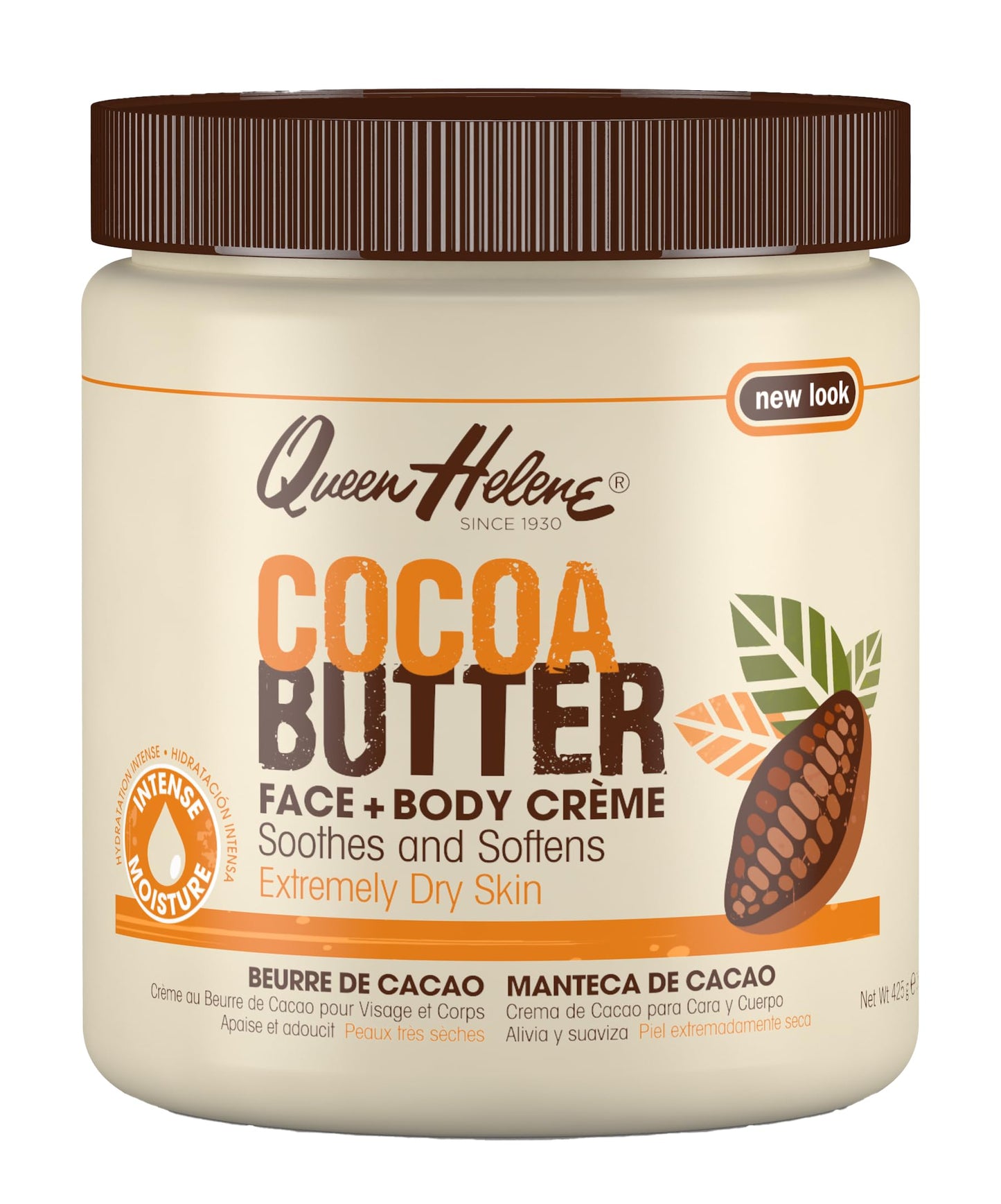 Queen Helene Cocoa Butter Creme – Extra Rich Moisturizing Cream that Softens, Nourishes & Restores Dry Skin Comfort | 15 oz | Pack of 4