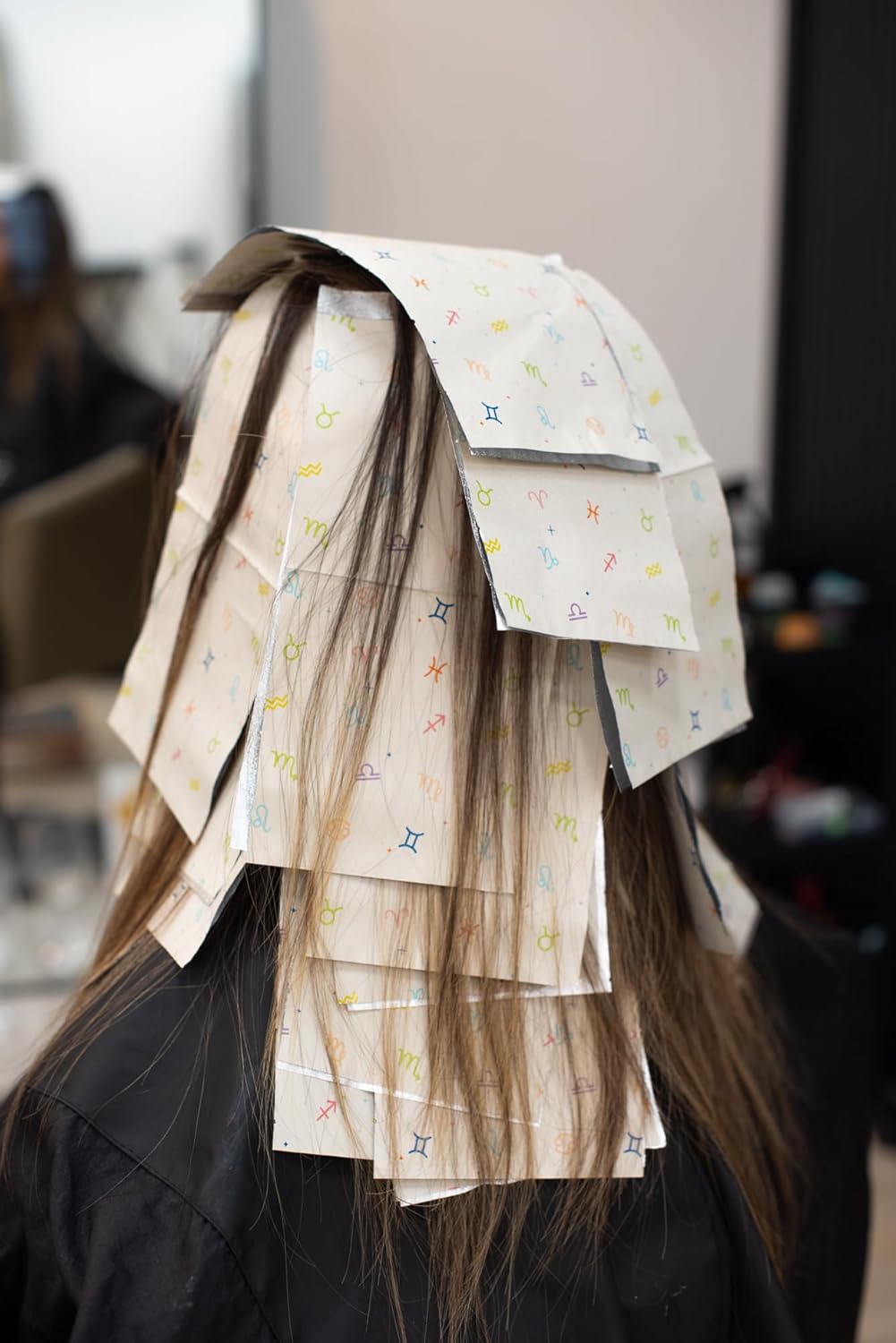 Framar Hair Foils For Highlighting 500 sheets - 5x11" - Pre-cut - Pre-Folded Foil - Aurascope Pattern
