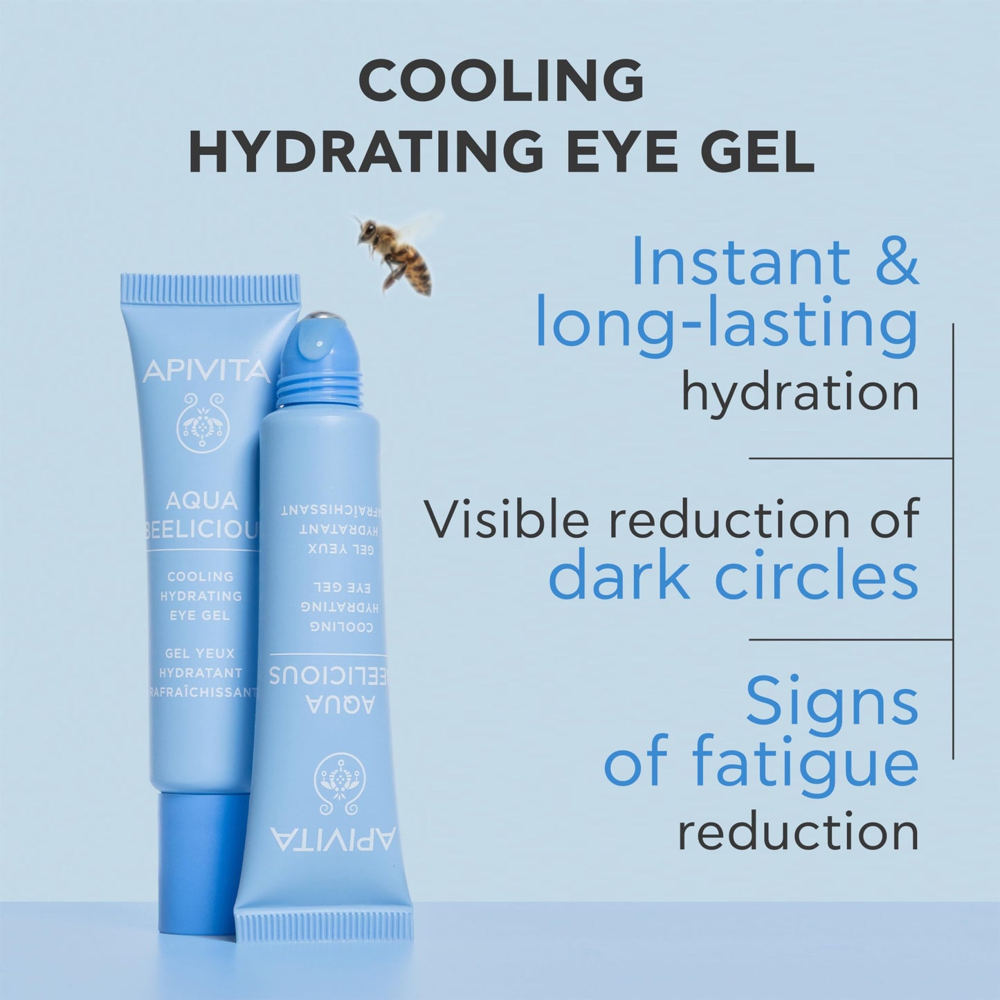 Apivita Aqua Beelicious Eye Gel, Cooling Hydrating Eye Gel with Honey, Jasmine & Flowers