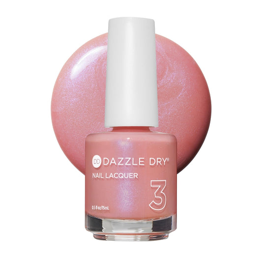 Dazzle Dry Nail Lacquer (Step 3) - Milky Way - An iridescent seashell pink. Semi-sheer shimmer. (0.5 fl oz)