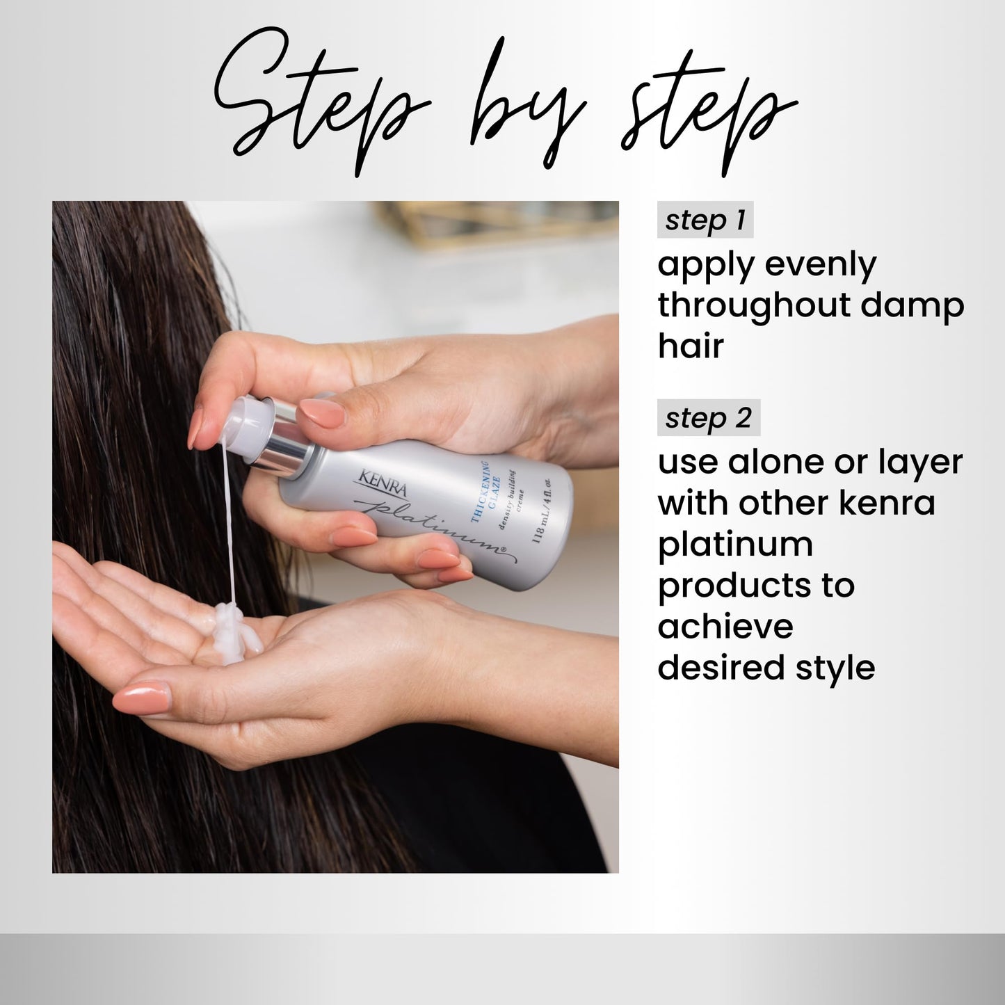 Kenra Professional Platinum Thickening Glaze | Volumizing Styler | Adds Fullness & Body | Lightweight Conditioning | Density Building For Thick, Healthy-Looking Styles | All Hair Types | 4 fl. Oz
