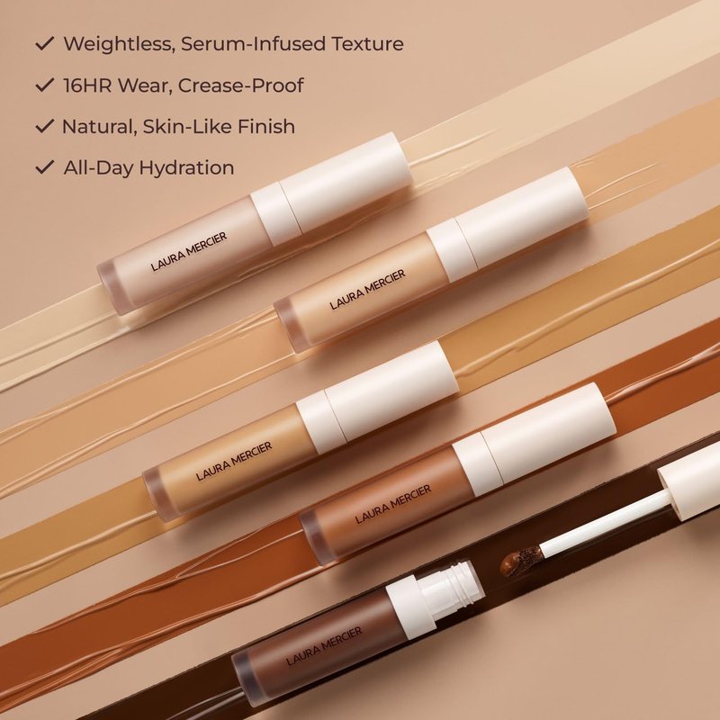 Laura Mercier Real Flawless Weightless Perfecting Serum Concealer, Long-Lasting, Waterproof, & Crease-Proof Wear, Buildable Coverage, Oil-Free, 2C2 - Light with cool undertones