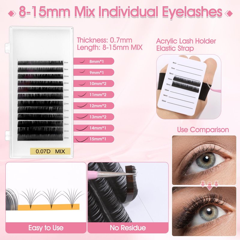 484 Pcs Lash Extension Kit for Beginners, Professional Kit with Tweezer Cleanser, Unloading Glue Paste, Eyelash Glue, Lash Foam Concentrate, Lash Extension Supplies for Practice Training Kit