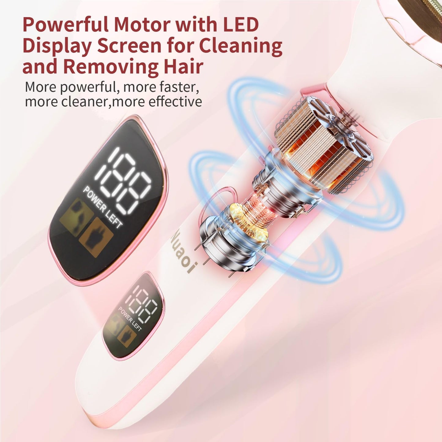 Electric Shaver Razors for Women - 5 in 1 Bikini Trimmer for Women Body Hair Trimmer Facial Hair Removal Cordless Rechargeable Body Shaver for Face Chin Arms Underarm Legs Arms Eyebrow (Pink)