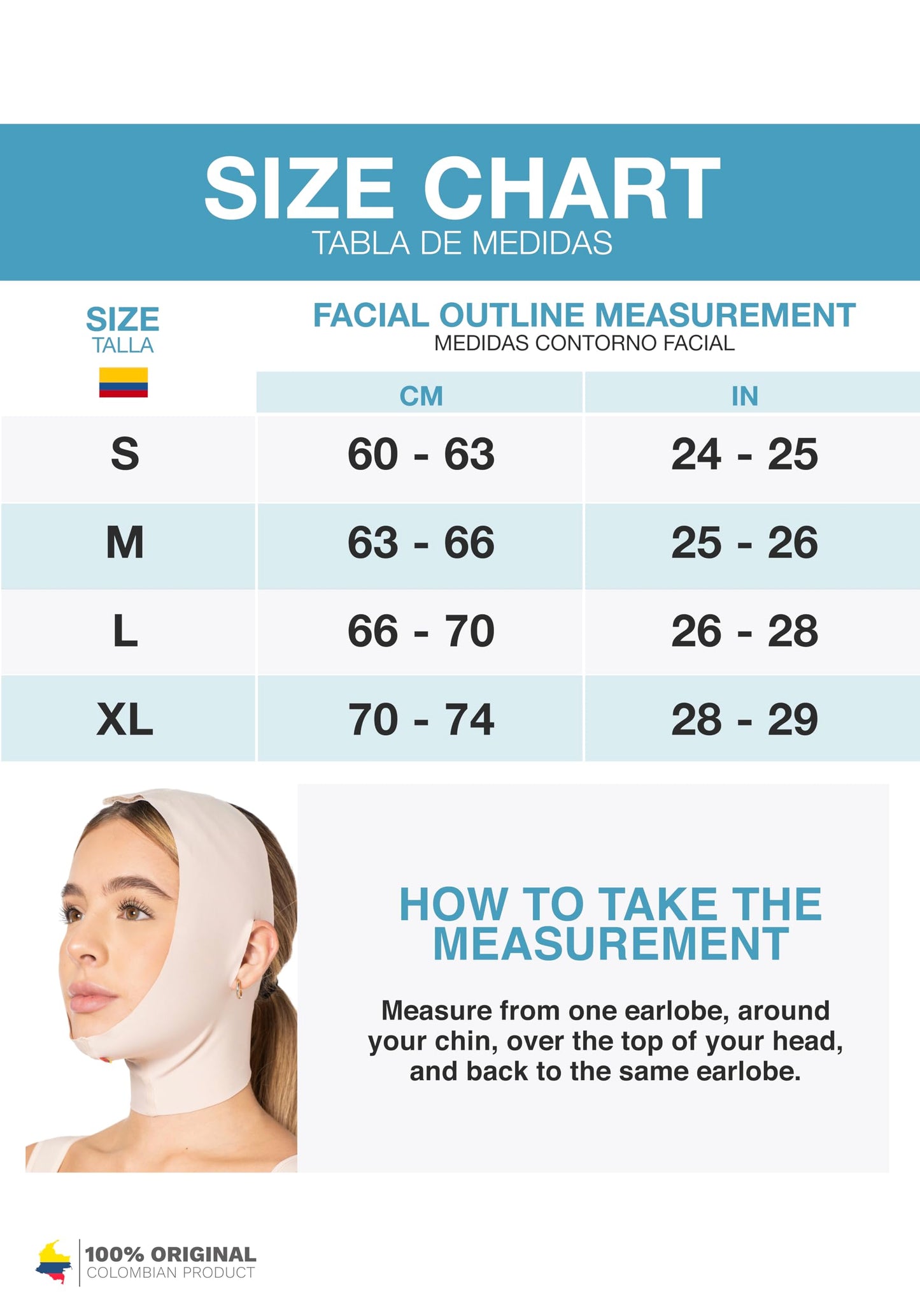Sonryse MAC32VE Post Surgery Chin Lift After Lipo Compression Chin Support Garment Post Surgical Facial Beige M