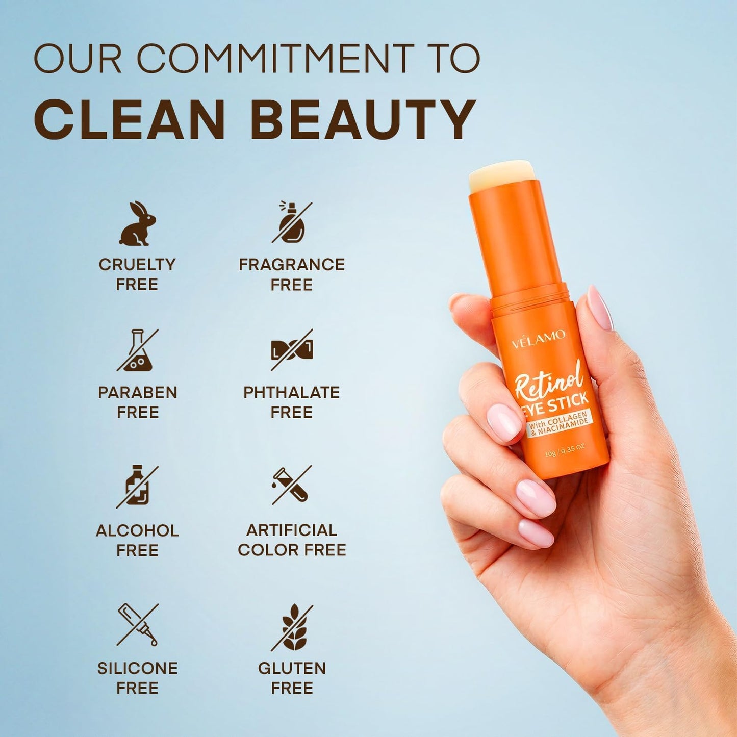Retinol Under Eye Balm Stick: Korean Retinol Eye Cream for Dark Circles, Puffiness, Eye Bags, Wrinkles & Fine Lines - 8-IN-1 Formula with Collagen, Niacinamide, Peptides & Hyaluronic Acid