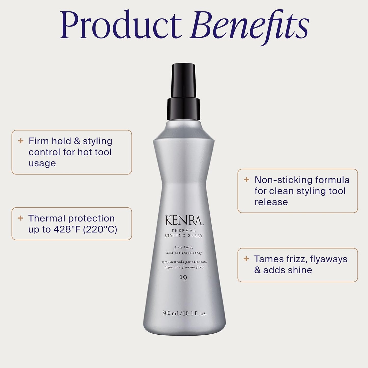 Kenra Thermal Styling Spray 19 - Heat Protection Spray for All Hair Types | 8 oz