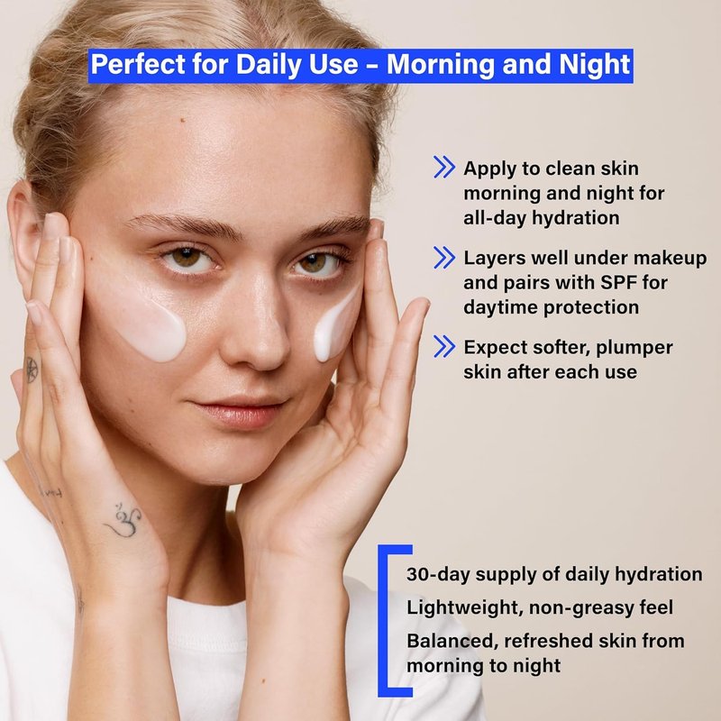 Triple Moisture Water Cream | Lightweight Gel Moisturizer for Balanced Skin, Fragrance-Free, 30-Day Supply