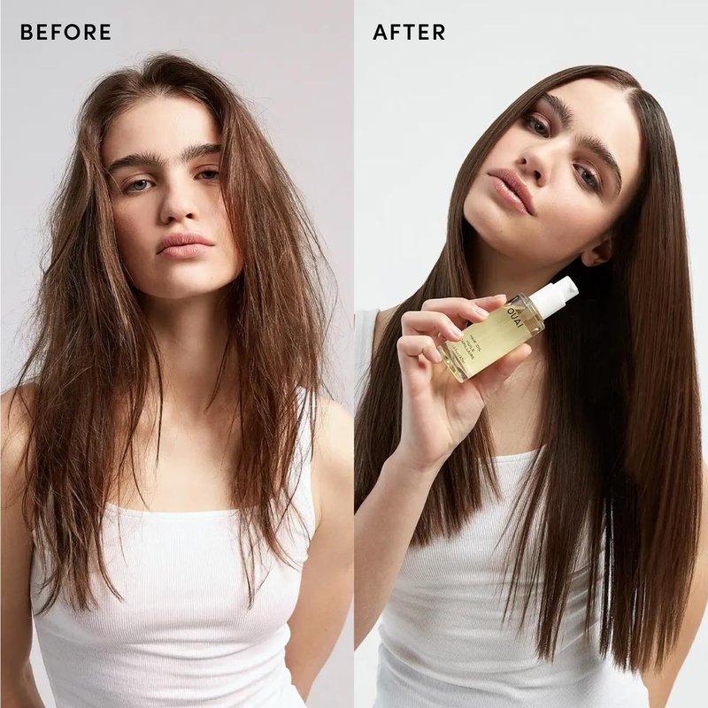 OUAI Hair Oil - Frizz Control Heat Protectant Oil for Shine & Smooth Split Ends | Color Safe, 1.5 fl oz