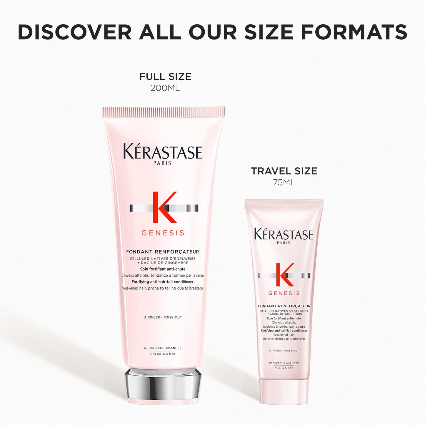 Kerastase Genesis Strengthening Fondant Renforcateur Conditioner - For Weak or Damaged Hair, Detangles & Hydrates, For Normal to Dry Hair, 2.5 Fl Oz