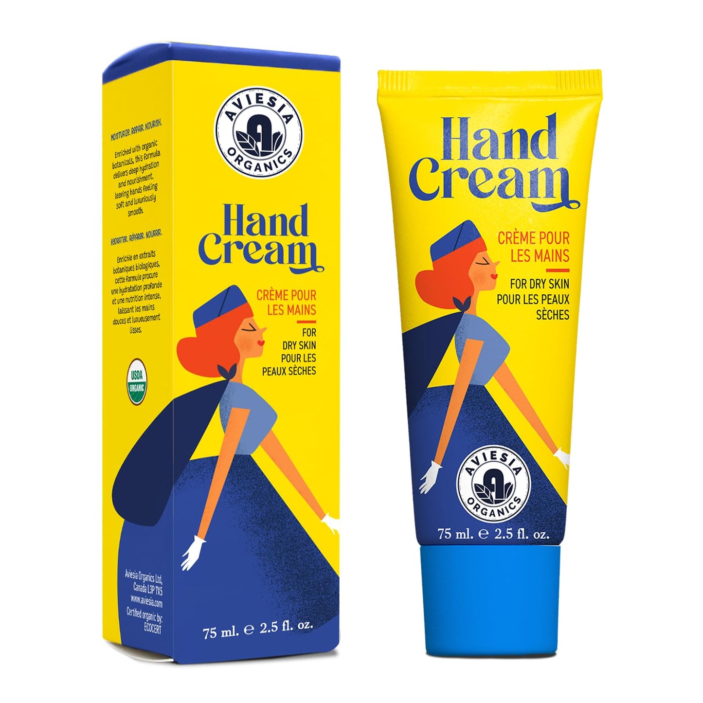 Aviesia Organics USDA Certified Hand Cream For Dry Skin 75ml