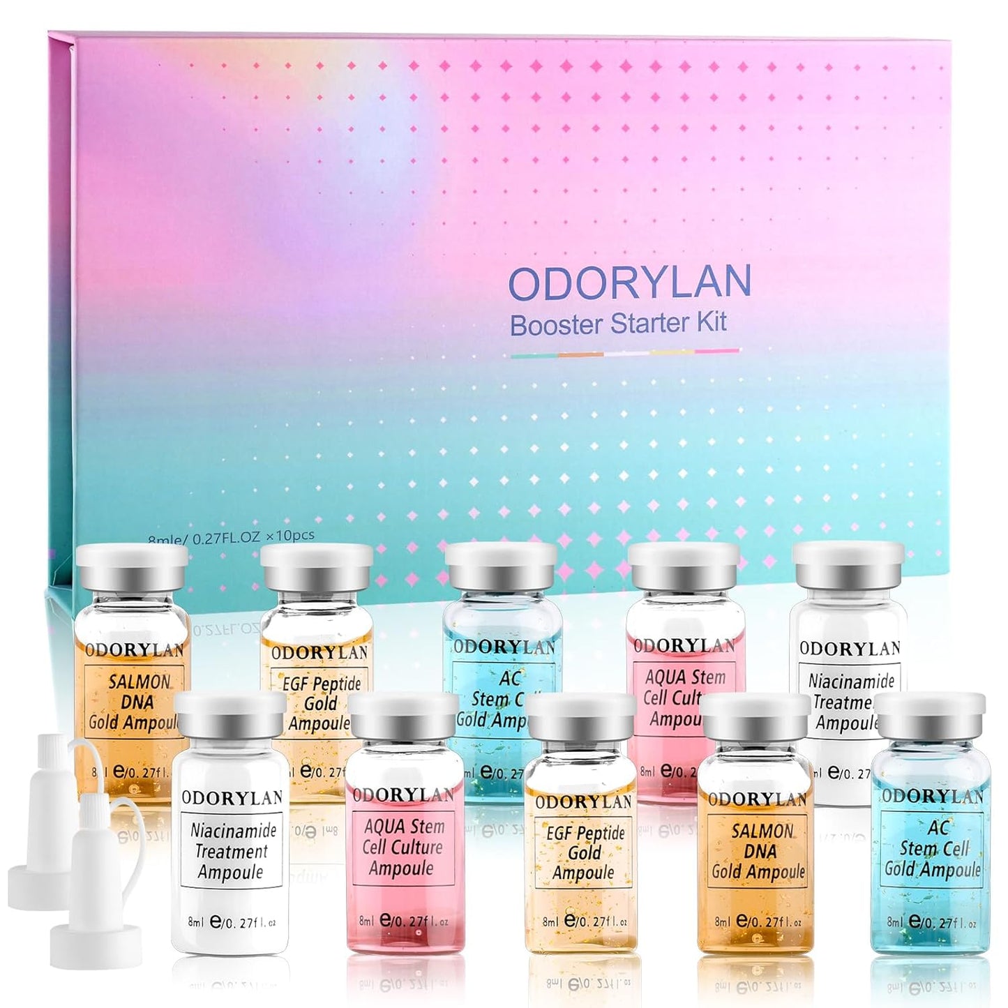 Stem Cell Serum for Face - Exosome Ampoules for Radiant, Hydrated Skin | Anti-Aging Treatment, 10 Vials