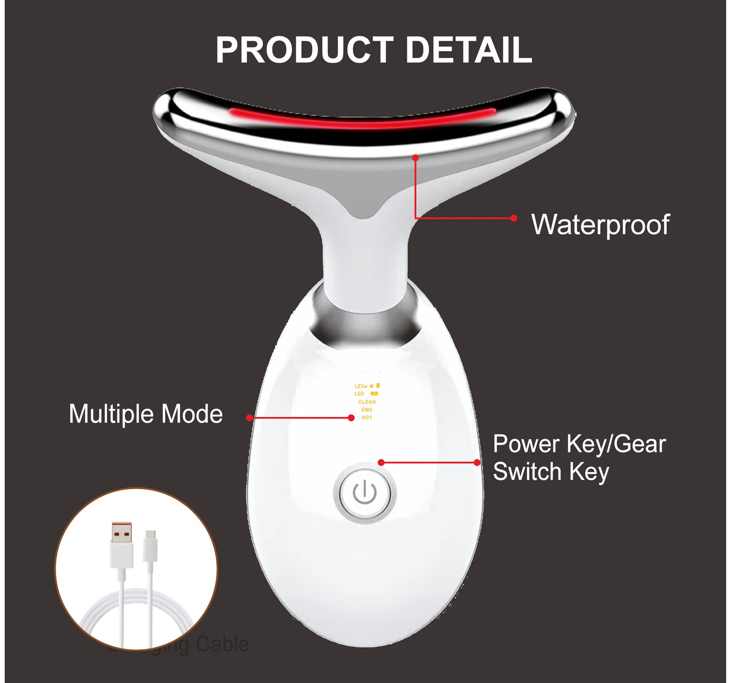Face and Neck Tool, Gentle Beauty Roller for Daily Skincare Routine, Facial Roller for Smooth & Skin, White(Colour)
