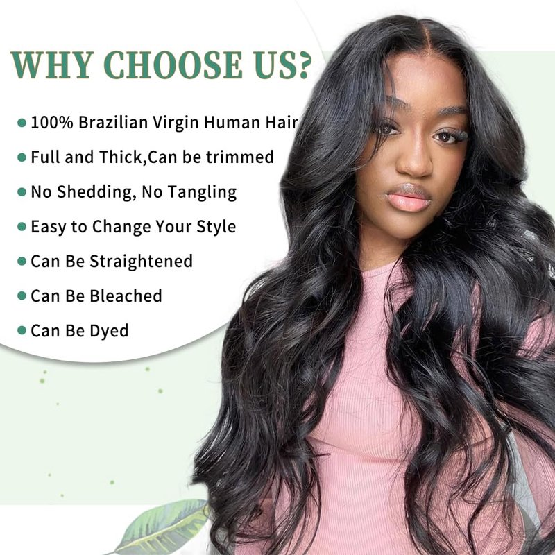 Body Wave Bundles Human Hair 18 Inch 14A Human Hair Bundles Real 100% Raw Unprocessed Brazilian Virgin Sew in Quick Weave Natural Black Deals Thick Hair Extensions