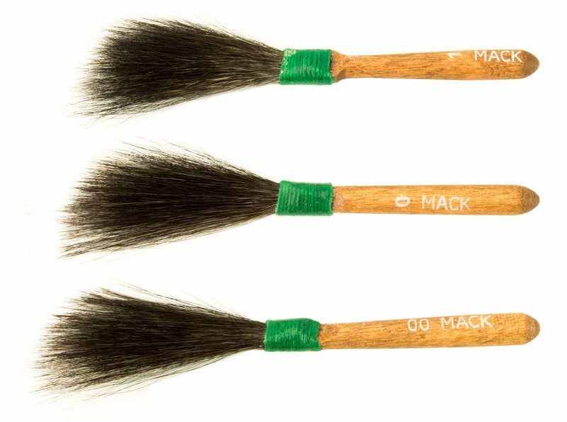 Set of 3 Size 00-1 Sword Striper Series 20 Pinstriping Touch Up Body Shop Squirrel Hair Paint Brushes