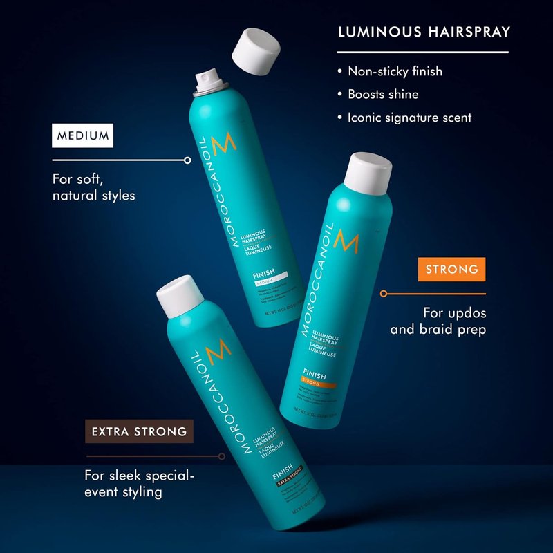 Moroccanoil Luminous Hairspray - Strong Hold, Shine & Frizz Control | 10 oz