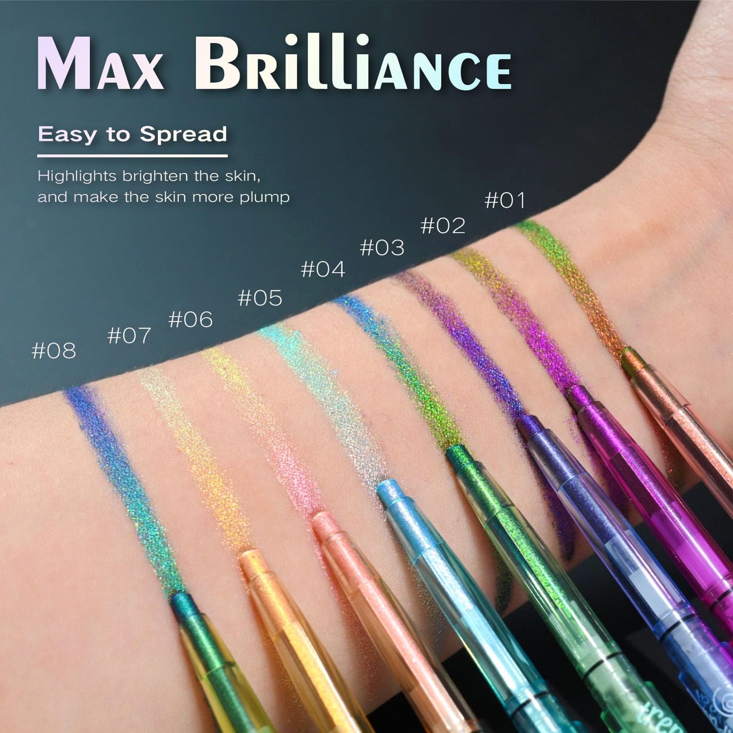 Multichrome Eyeliner Gel Pencil - Waterproof, Long-Lasting Vegan Eye Liner | Shifting Colors (#304, 0.01 Oz)