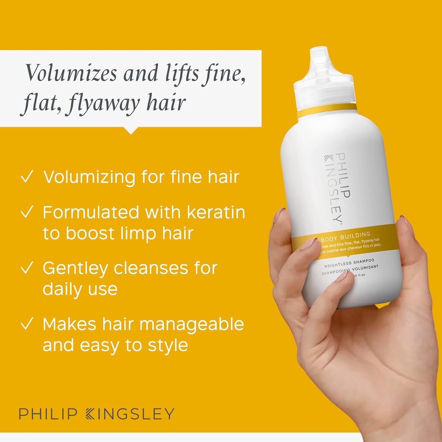 Philip Kingsley Body-Building Shampoo & Conditioner Set - Volumizing Hair Care for Fine, Limp Hair | Adds Volume & Shine