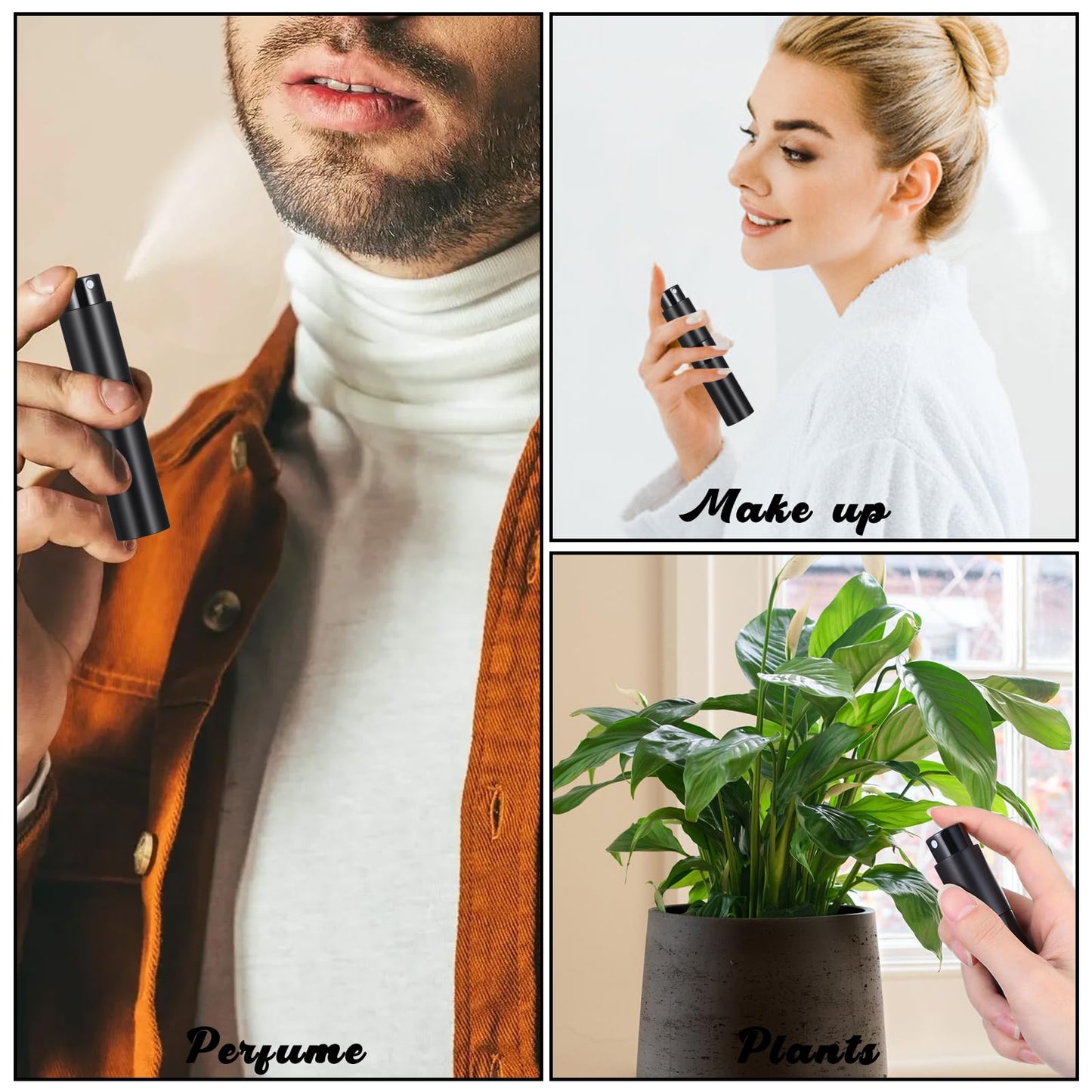 Dimeho 8ML Atomizer Perfume Spray Bottle 20 PCS Refillable Empty Small Cologne Dispenser Mini Travel Portable Sprayer for Women Men Travel