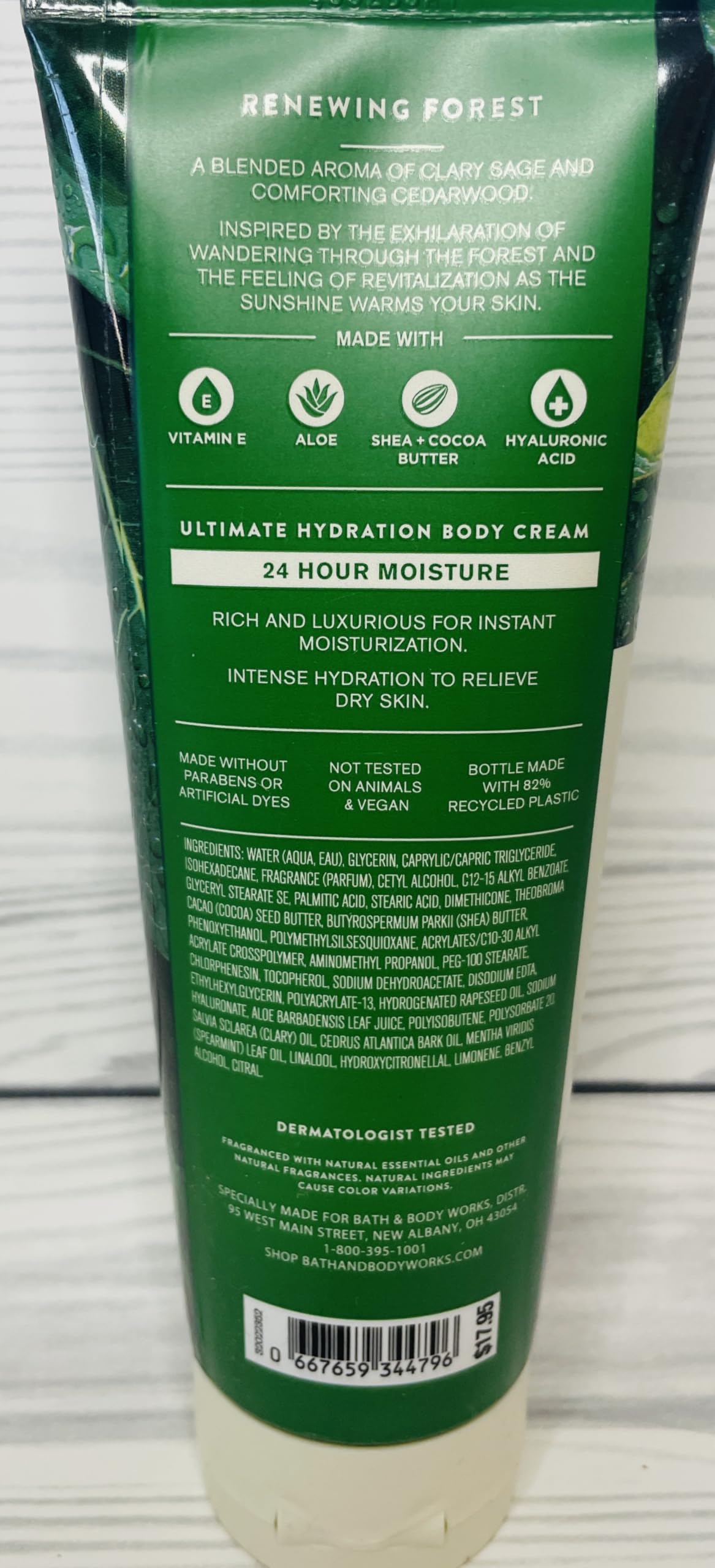 Bath & Body Works Renewing Forest Ultimate Hydration Body Cream 8 Ounces Pack of 2