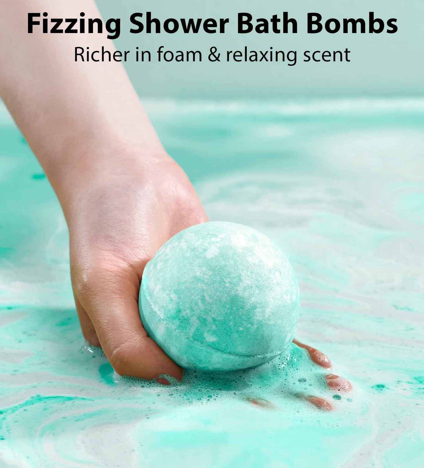 Menthol Fizzing Bath Bomb Eucalyptus Peppermint Epsom Salt Refreshing Bubble Spa with Essential Oil Infused Post Workout Sore Muscles Recovery Gift