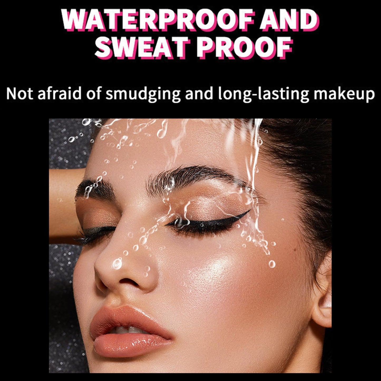 PWYSHXDF 12 Pcs Black Eyeliner Pen, Long-Wearing & Waterproof Eyeliner, Quick-Drying Liquid Eye Liner, Smudge-Resistant Black Eye Liner for All Skin Tones, Highly-Pigmented Eye Makeup