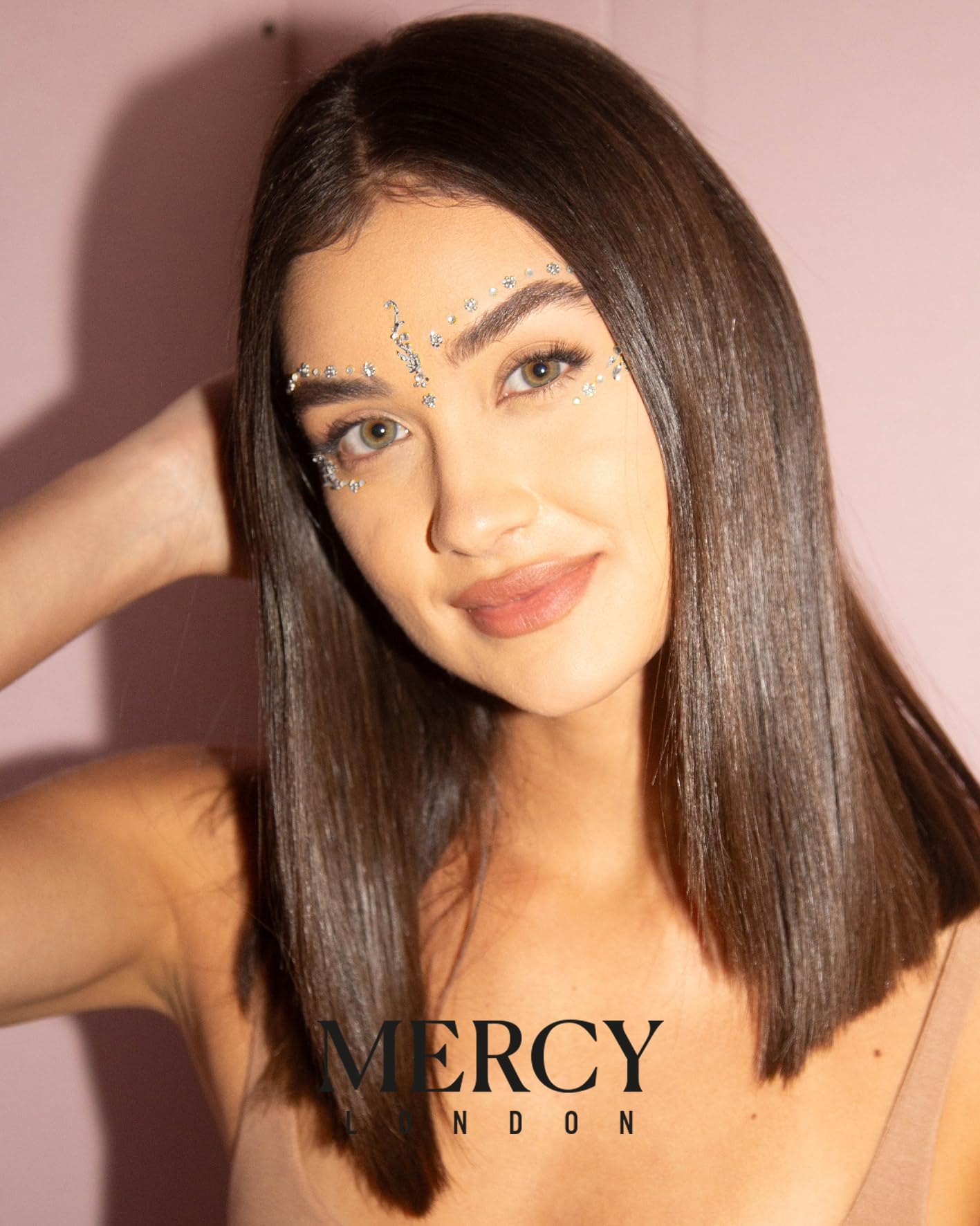 Gwen Silver Bindis ✮ MERCY LONDON Crystal Indian Bindi Face Jewels Gold Silver Bridal