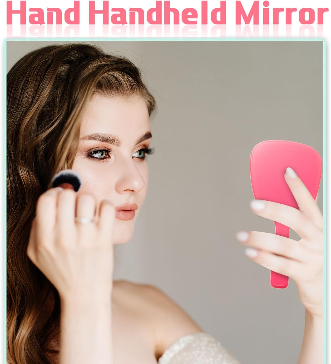 Handheld Mirror Set - 50 Pcs Small Portable Makeup Mirrors | 3.15" Wide, 7.09" Long, 8 Colors