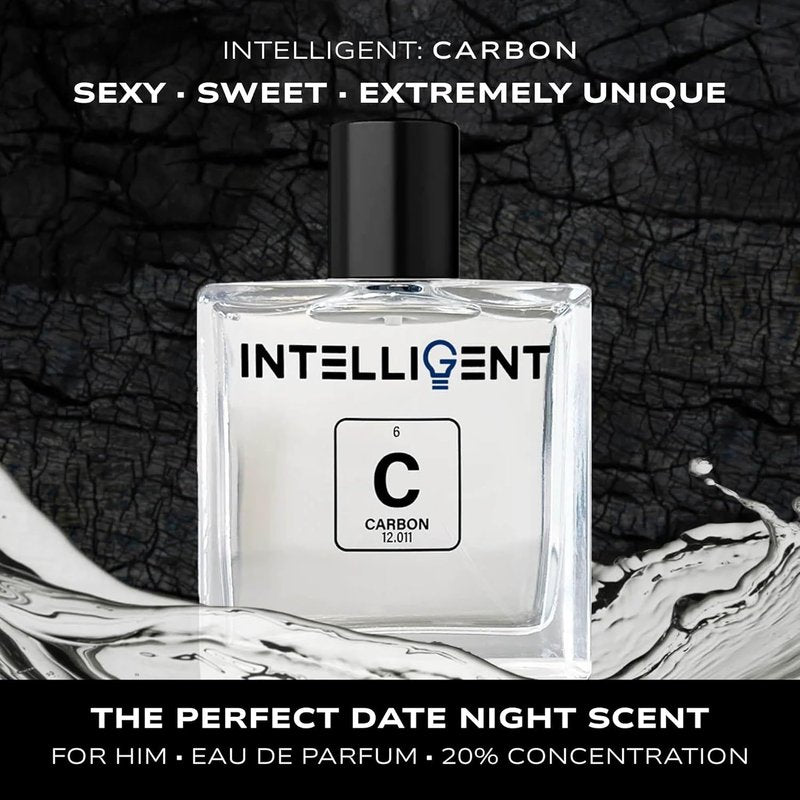 Intelligent Carbon | Unique Date Night Fragrance for Men - Sexy & Sweet Eau de Parfum | 3.4 Fl Oz (100 mL)