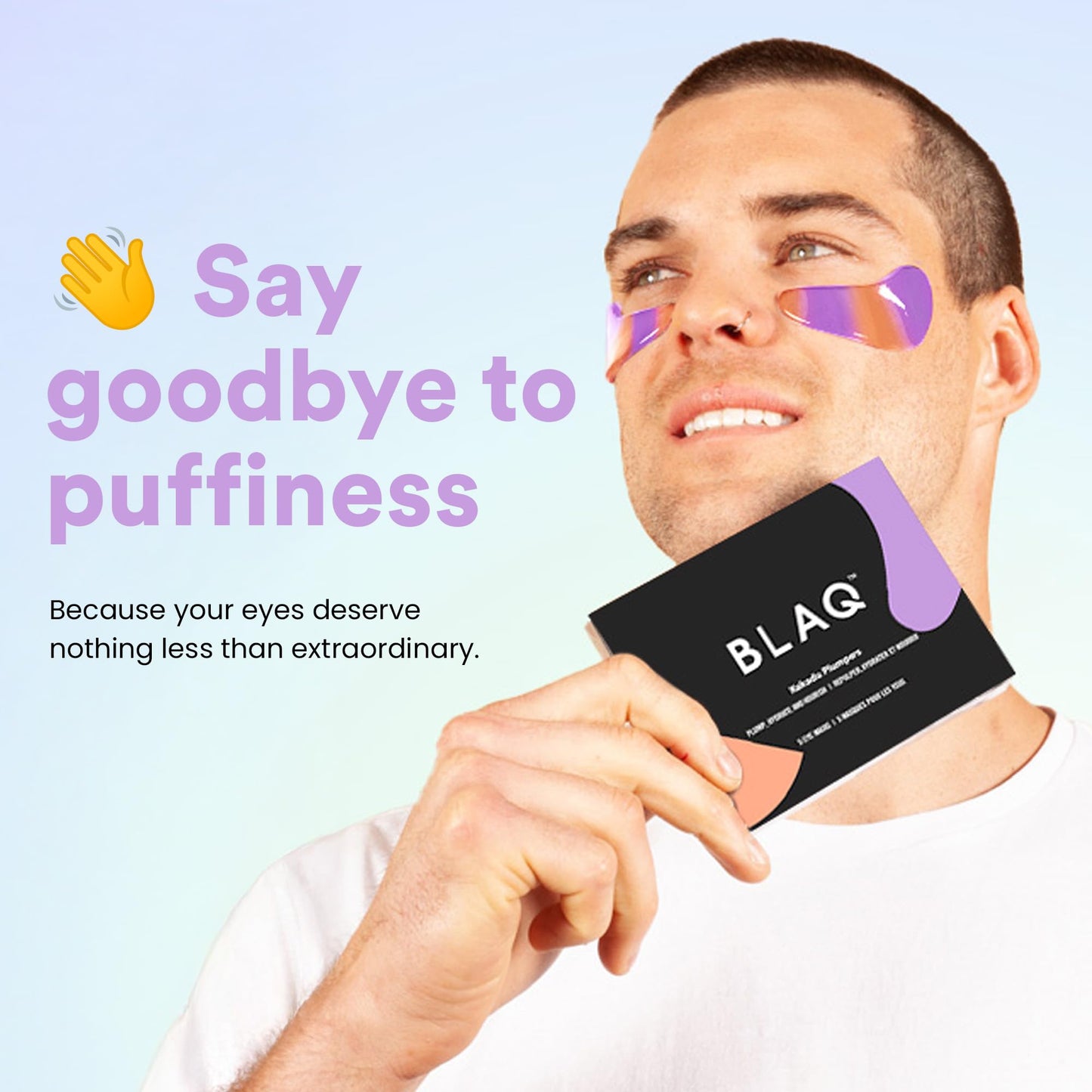 BLAQ Kakadu Plumpers Premium Under Eye Patches for Dark Circles and Puffiness. Australian Native Plum Extracts, Vegan and Cruelty-Free,15-Pack