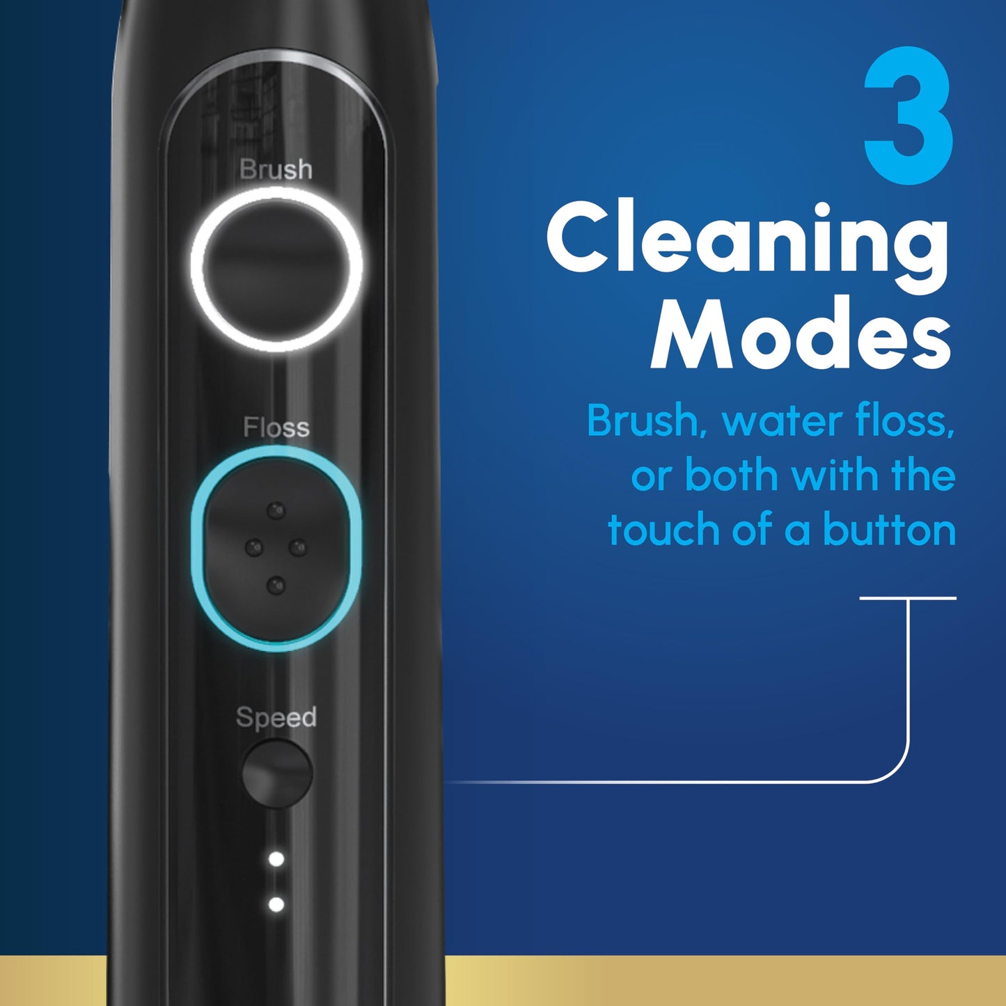 Waterpik Sonic-Fusion 2.0 Professional Flossing Electric Toothbrush with Water Flosser Combo Two In One, For Daily Gum Care and Cleaning Teeth, Braces, Implants, Black SF-04CD012-4, Packaging May Vary