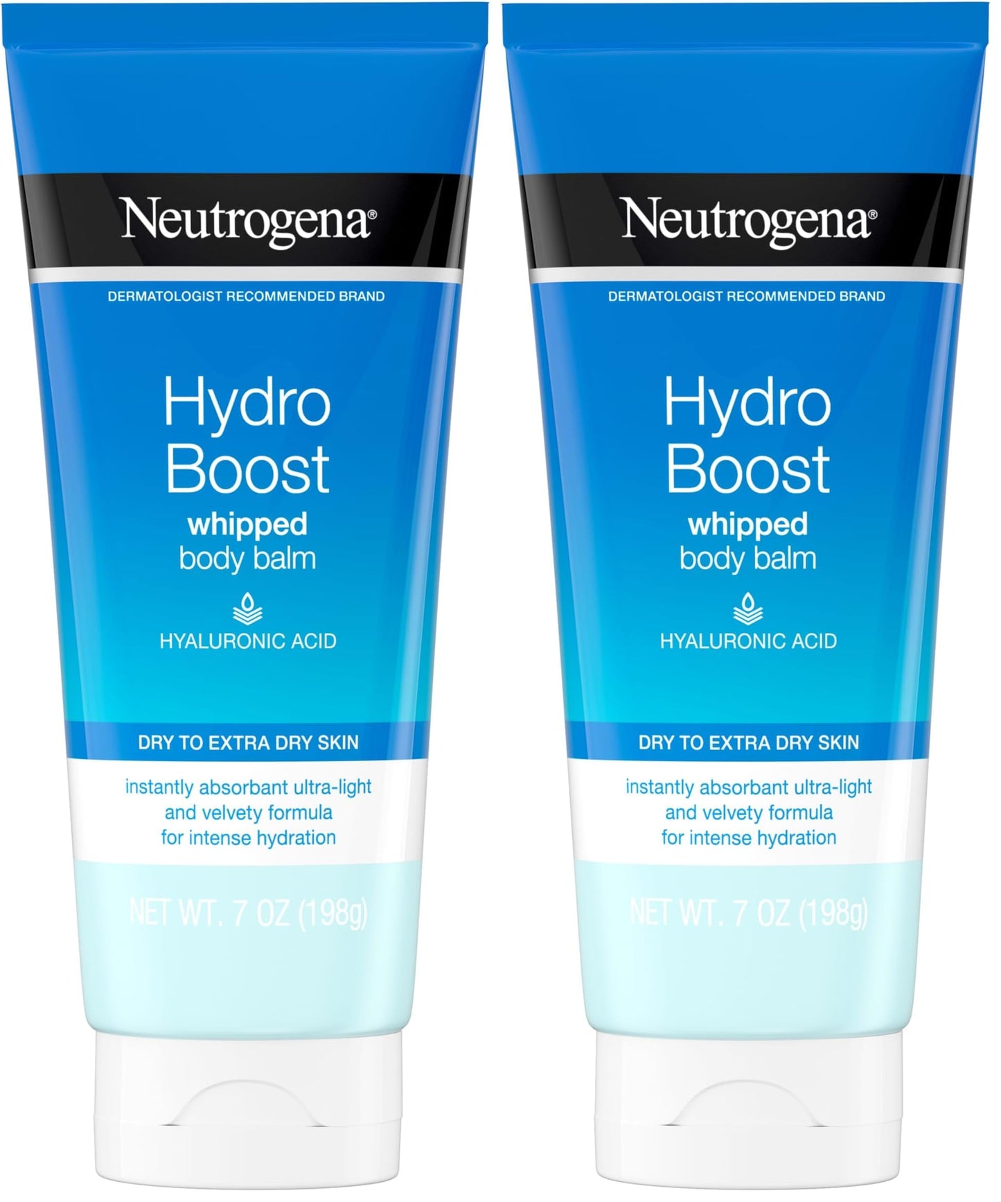 Neutrogena Hydro Boost Whipped Body Balm with Hyaluronic Acid, Hydrating for Dry to Extra Dry Skin, Lightweight, Daily Moisturizing, 7 Oz
