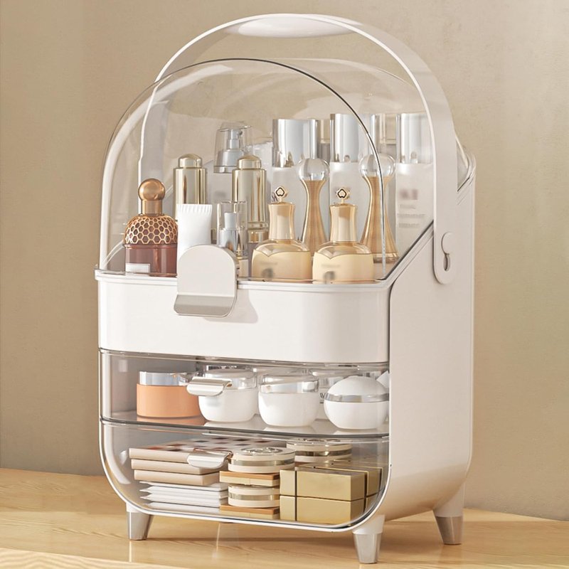 Makeup Organizer - Countertop Skincare Holder & Cosmetic Storage Box | Ideal Teen Girl Gift for Vanity & Dresser