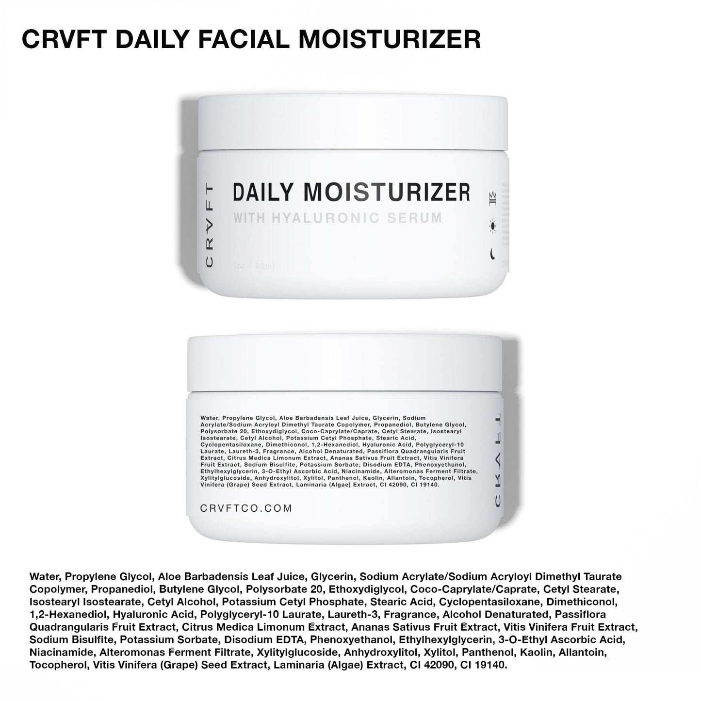 CRVFT 2-Step Men’s Facial Care Kit | Aloe Vera Face Wash 3oz | Hyaluronic Moisturizer 1oz | 2 Piece Complete Daily Face Care Routine | Look + Feel Your Best [Scented]