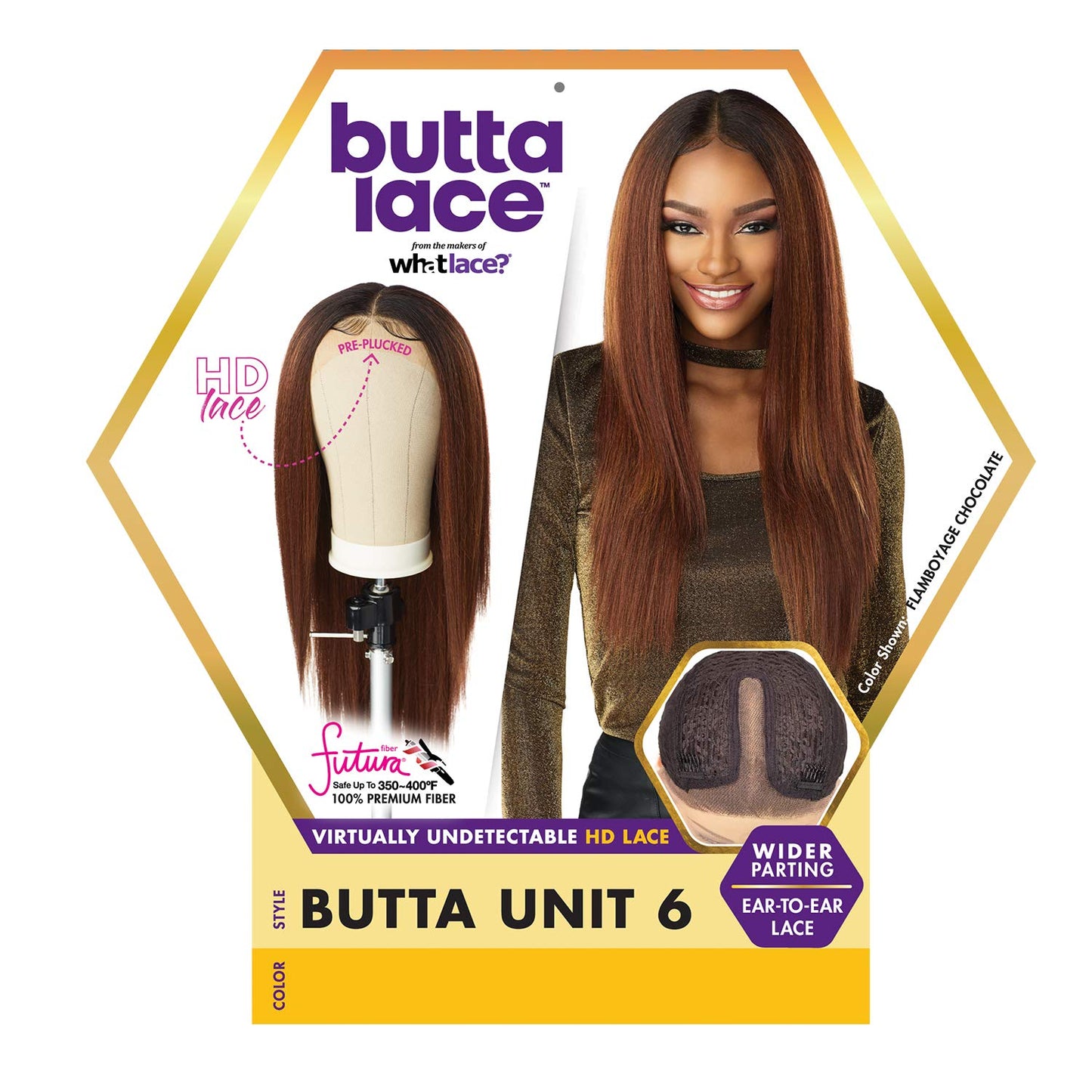 Sensationnel HD Lace Front Wig - Butta Unit 6 | Off Black Synthetic Hair Wig