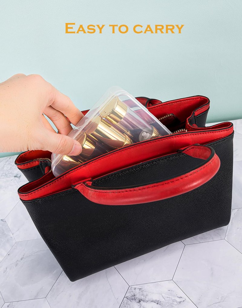XQNCBY Gold 15ML 0.5 oz Airless pump bottle Toiletries Travel Size containers airport essentials Dispenser with Box Reusable mini lotion plastic travel bottles 4 Packs