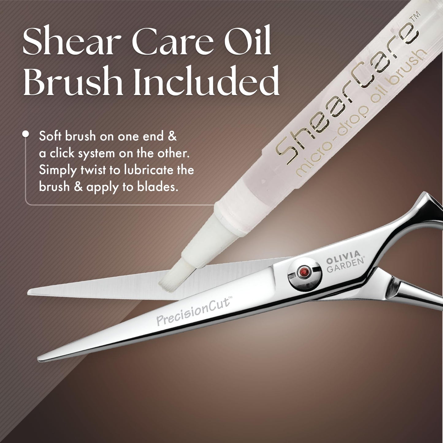 Olivia Garden PrecisionCut Professional Hairdressing Shears Intro Case - With The Edge Razor - 6 Items, 5.75"