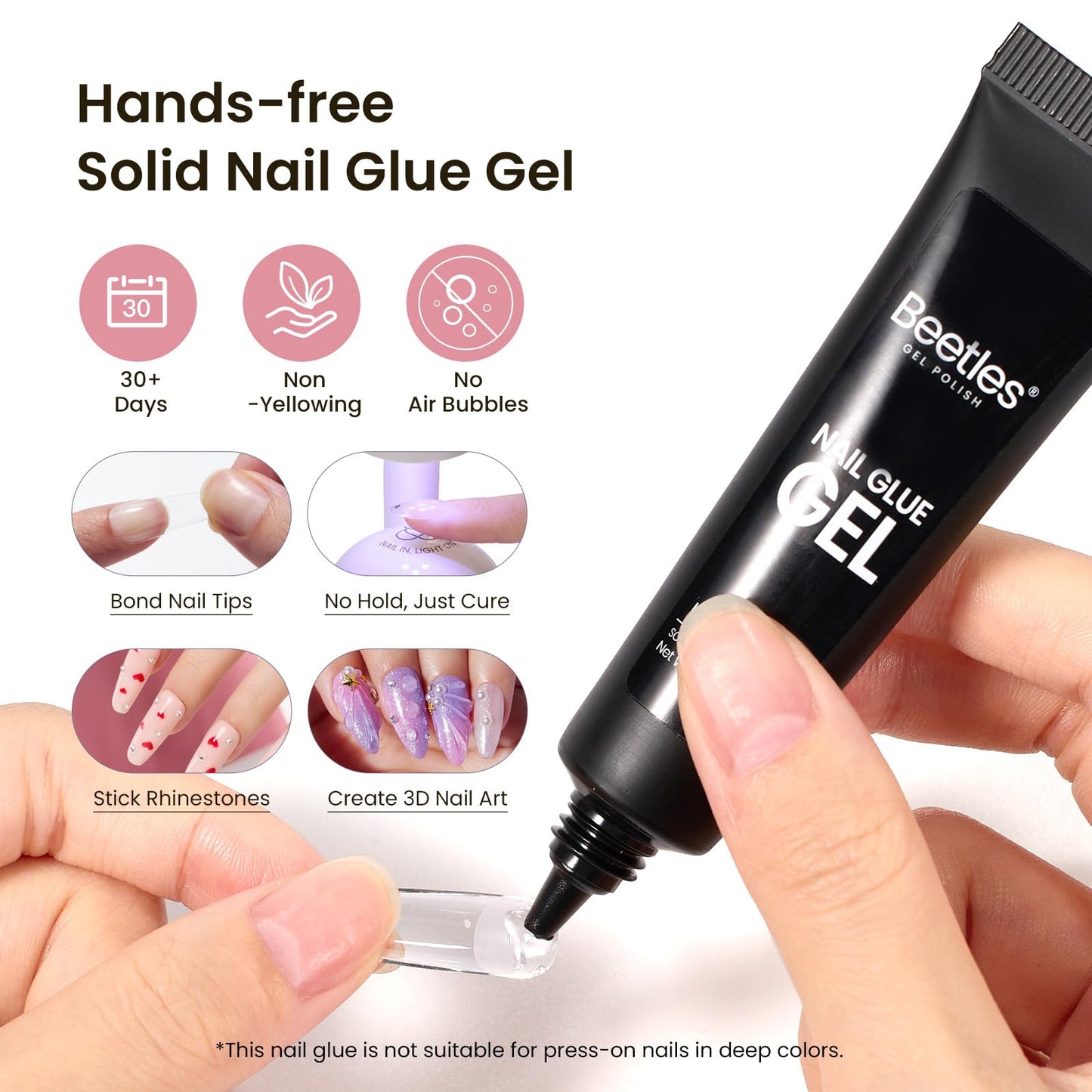 Beetles Gel Nail Kit Short Almond, with Dehydrator and Primer, 576Pcs Half Matte Etch-X Gel Nail Tips Solid Nail Glue Mini Lamp Acrylic Tips Easy DIY Extension Set Gift for Women